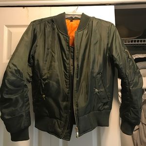Olive Green Bomber Jacket